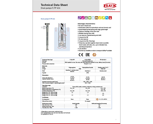 Drum pumps F/FP 424